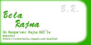 bela rajna business card